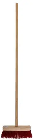 Bezem rood incl. steel 120 cm